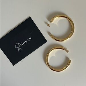 NWT Gold Hoop Earrings Chunky and Large